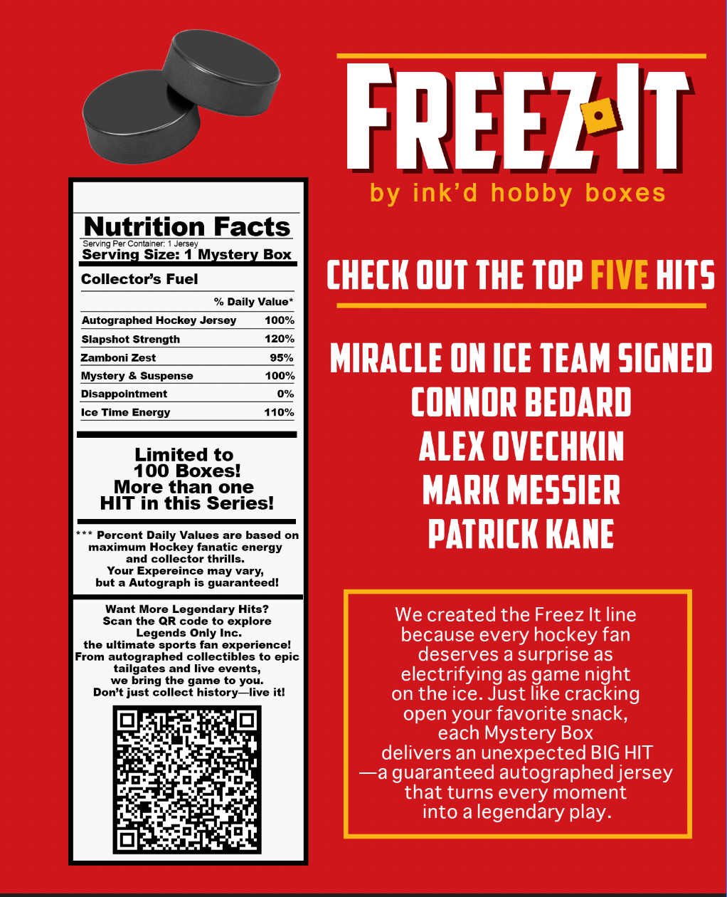Freez It COMING SOON Autographed Mystery Hockey Jersey